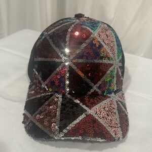 Sequin baseball cap